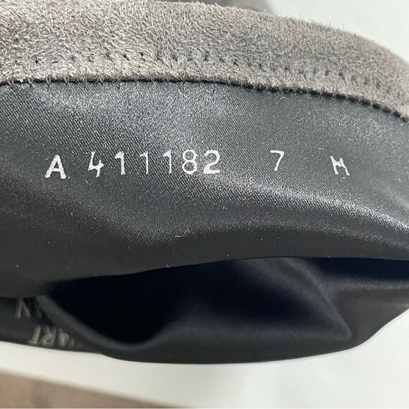 Stuart Weitzman Gray Suede Over-the-Knee Boots Sz 7 Almond Toe Block Heel Shoes - Picture 12 of 12